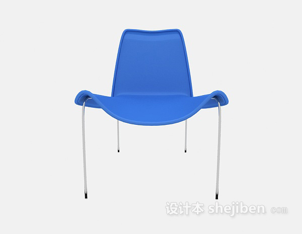 现代风格蓝色家居椅3d模型下载