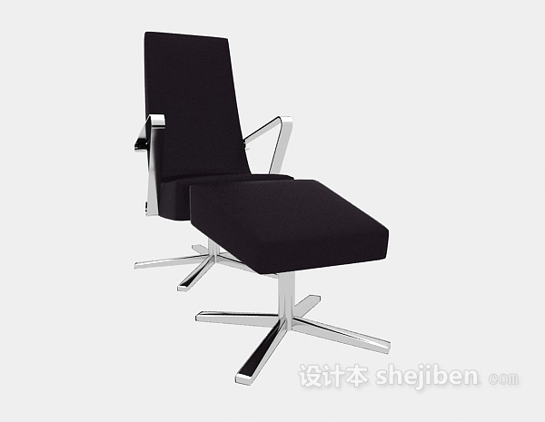 免费黑色休闲椅凳3d模型下载