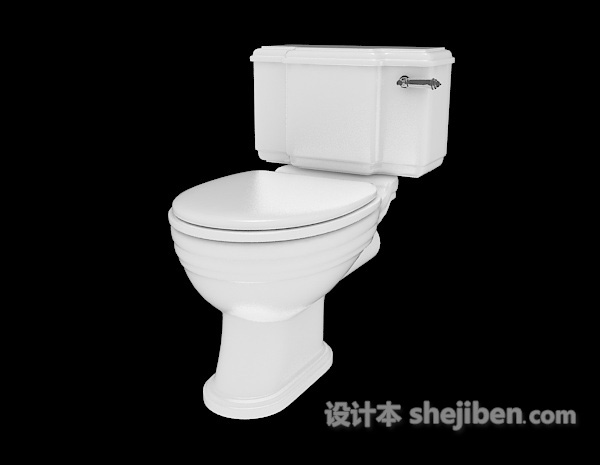 免费浴室坐便马桶3d模型下载
