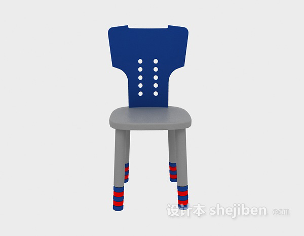 现代风格儿童椅3d模型下载