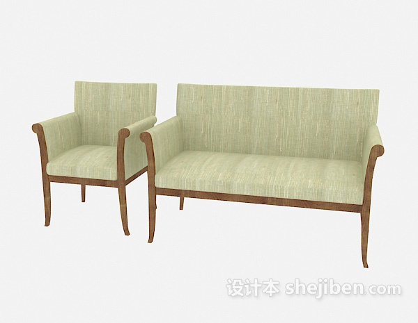 免费家居布艺沙发椅3d模型下载