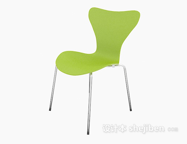 绿色现代休闲椅3d模型下载