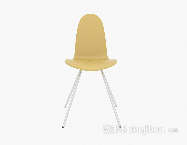 现代风格休闲现代木椅3d模型下载
