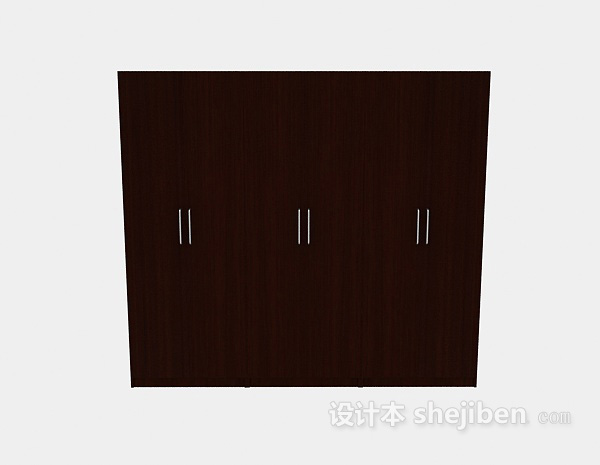 现代风格多扇门衣柜3d模型下载