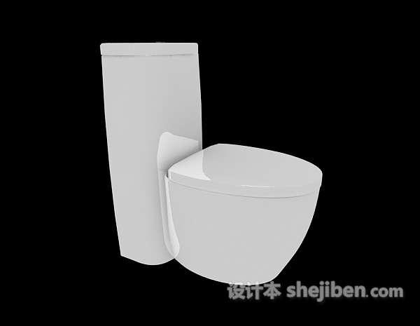 家用陶瓷马桶3d模型下载