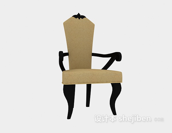 免费美式家居餐椅3d模型下载