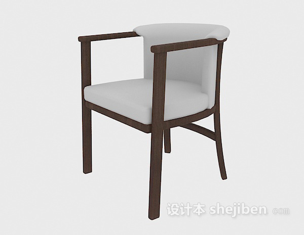 中式简约餐椅3d模型下载