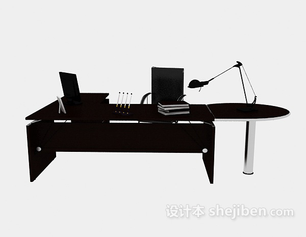 现代风格现代办公桌椅3d模型下载