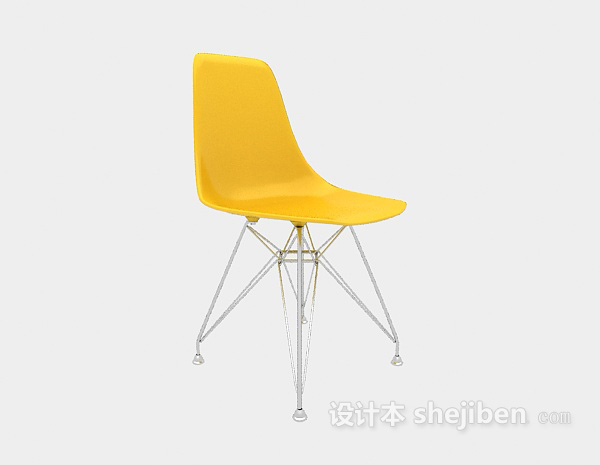 现代黄色家居椅3d模型下载