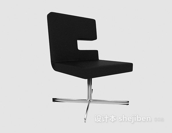 黑色办公座椅3d模型下载