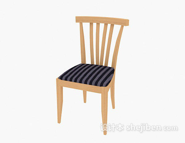 免费家居实木椅子3d模型下载