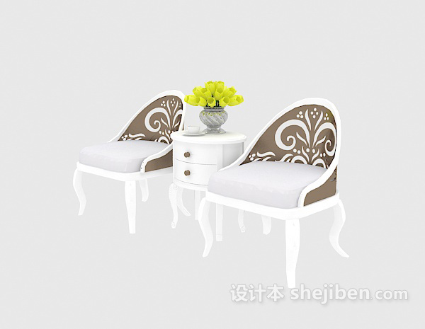 欧式风格欧式风格家居木椅3d模型下载