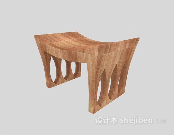 现代风格儿童板凳3d模型下载