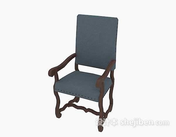 免费中式扶手摇椅3d模型下载
