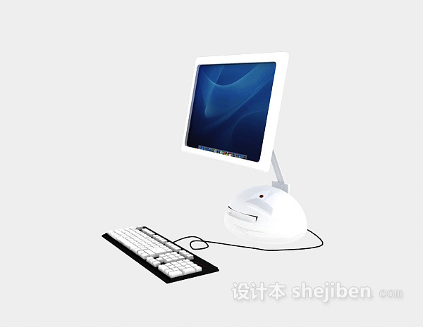 电脑一体机和键盘3d模型下载