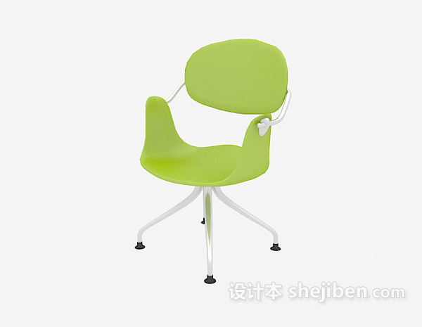 现代绿色吧台椅3d模型下载
