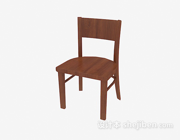 免费实木木椅3d模型下载