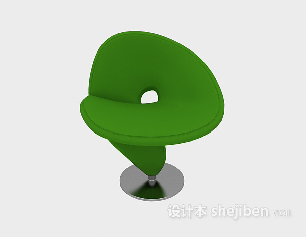 免费绿色个性休闲椅3d模型下载