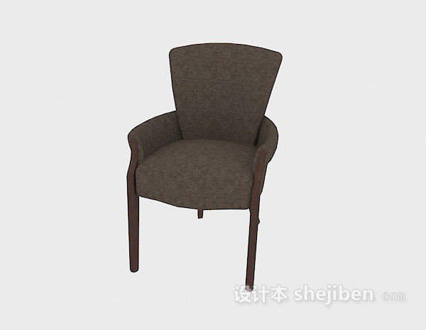 免费欧式实木扶手椅3d模型下载