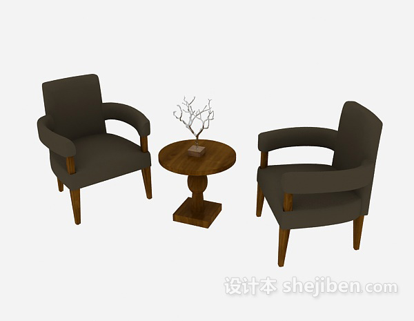 免费休闲沙发茶几桌椅3d模型下载