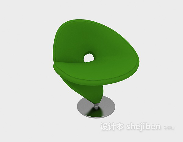 绿色个性休闲椅3d模型下载