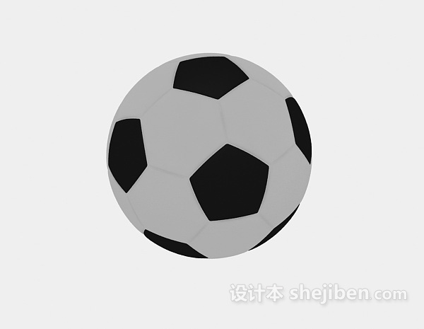 免费运动器材足球3d模型下载