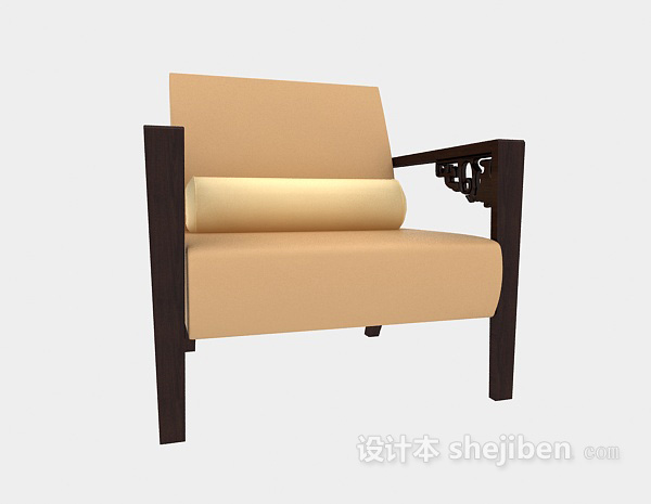 免费中式休闲椅3d模型下载