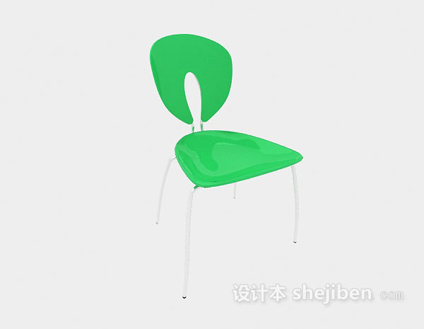 免费简约绿色休闲椅3d模型下载