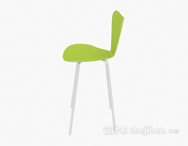 绿色塑料椅3d模型下载