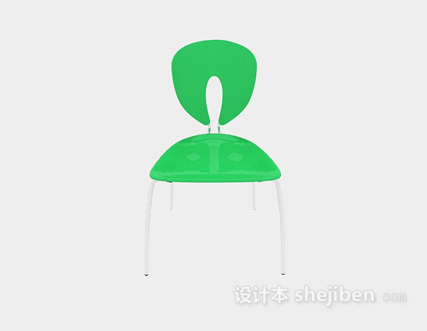 现代风格简约绿色休闲椅3d模型下载
