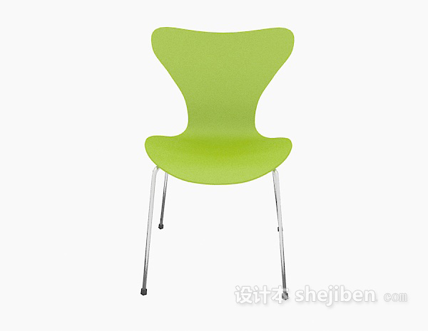 现代风格绿色现代休闲椅3d模型下载