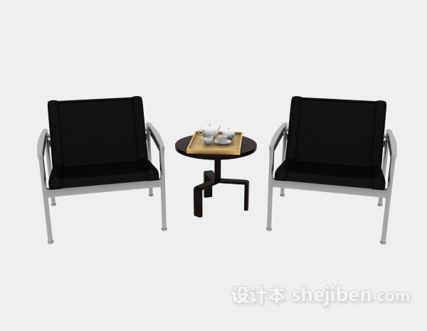 东南亚风格简洁休闲椅子3d模型下载