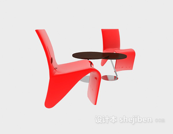 家居休闲桌椅3d模型下载