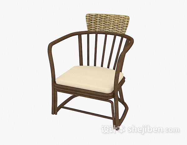 免费简易扶手椅3d模型下载