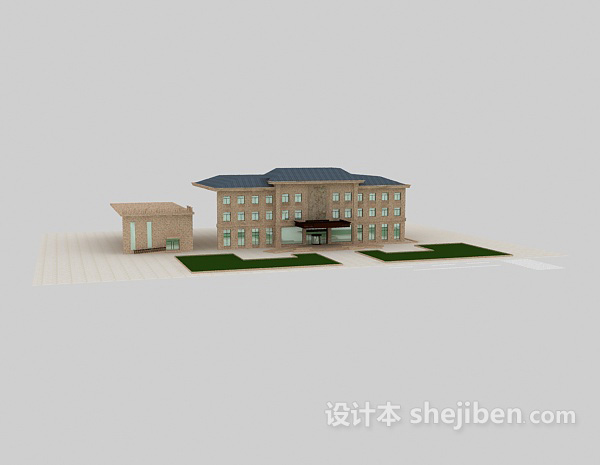 现代风格建筑3d模型下载