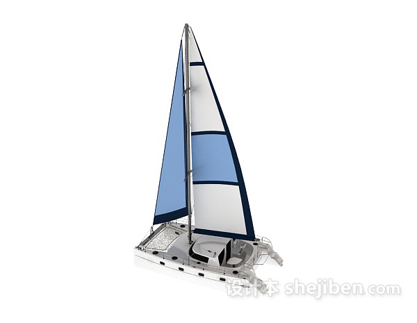 现代风格免费帆船3d模型下载