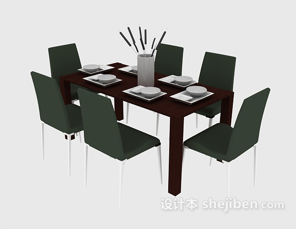 设计本火锅店桌椅3d模型下载