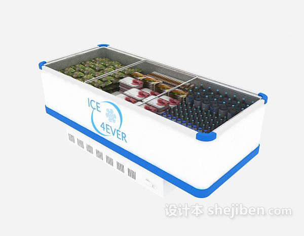 超市大冰箱3d模型下载