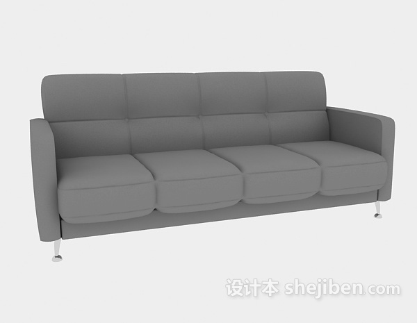 设计本办公室三人沙发3d模型下载