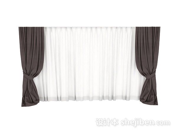 免费现代窗帘max窗帘3d模型下载