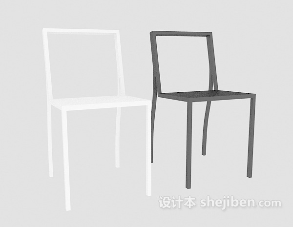 现代风格现代素描椅子3d模型下载