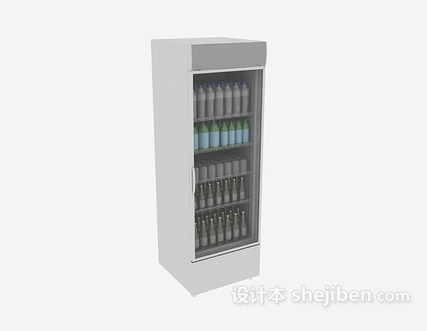 敞开式冰箱3d模型下载