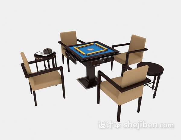 现代风格麻将桌3d模型下载