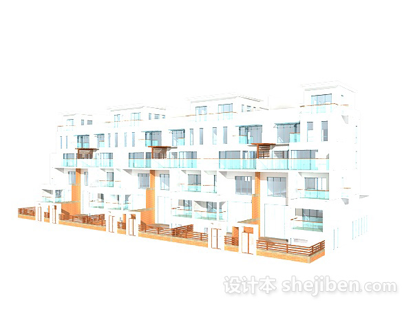 现代风格室外建筑3d模型下载