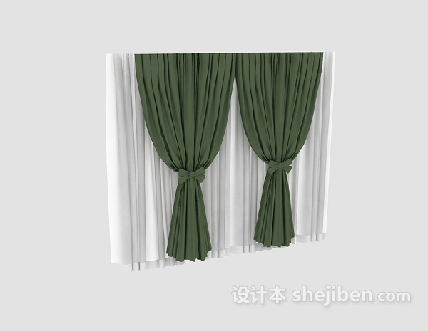 设计本窗帘 3d模型下载