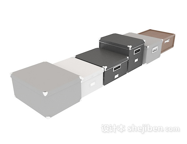 设计本盒子3d模型下载