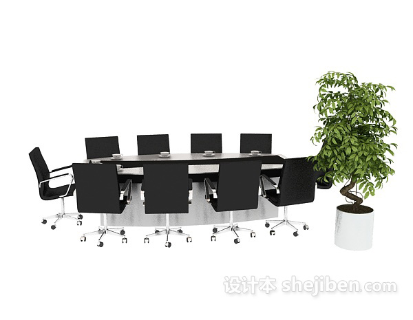 免费办公会议桌子3d模型下载