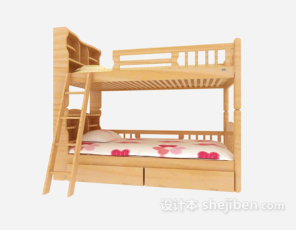 设计本儿童床3d模型下载