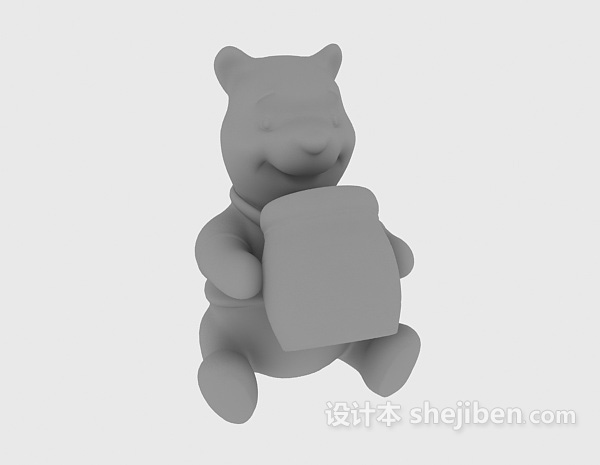 卡通维尼熊塑料3d模型下载