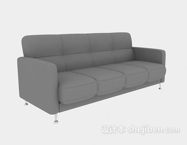 办公室三人沙发3d模型下载